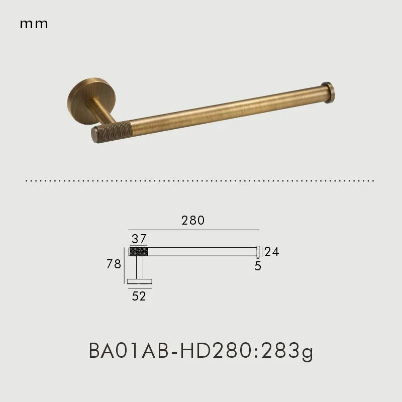 Nordic Brass Towel Rack & Paper Holder