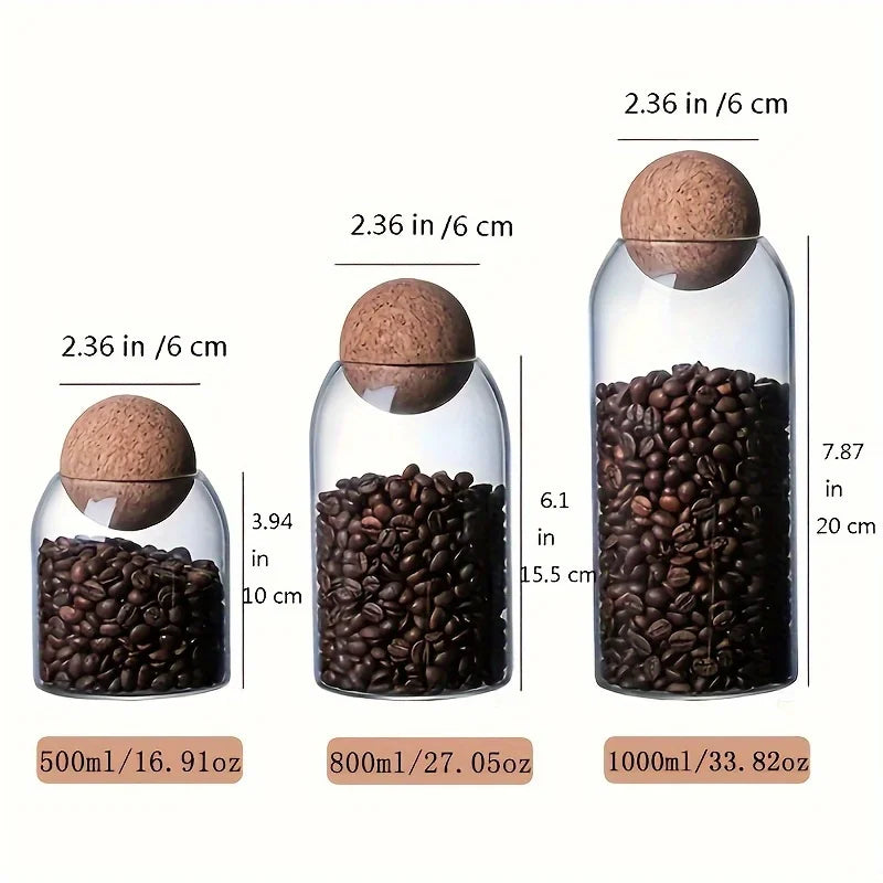 Glass Storage Jars - Set of 3