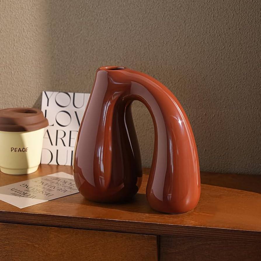 Creative N - Shape Ceramic Vase - TheOrivana