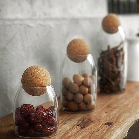 Glass Storage Jars - Set of 3