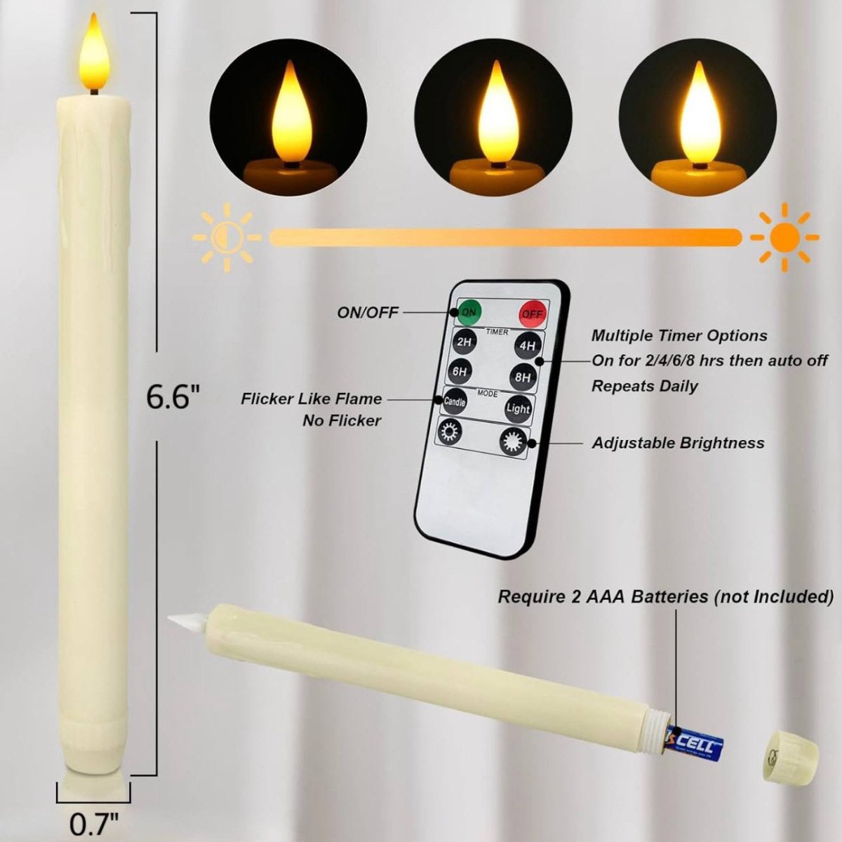 LED Elegant Candles - Set of 6 - TheOrivana