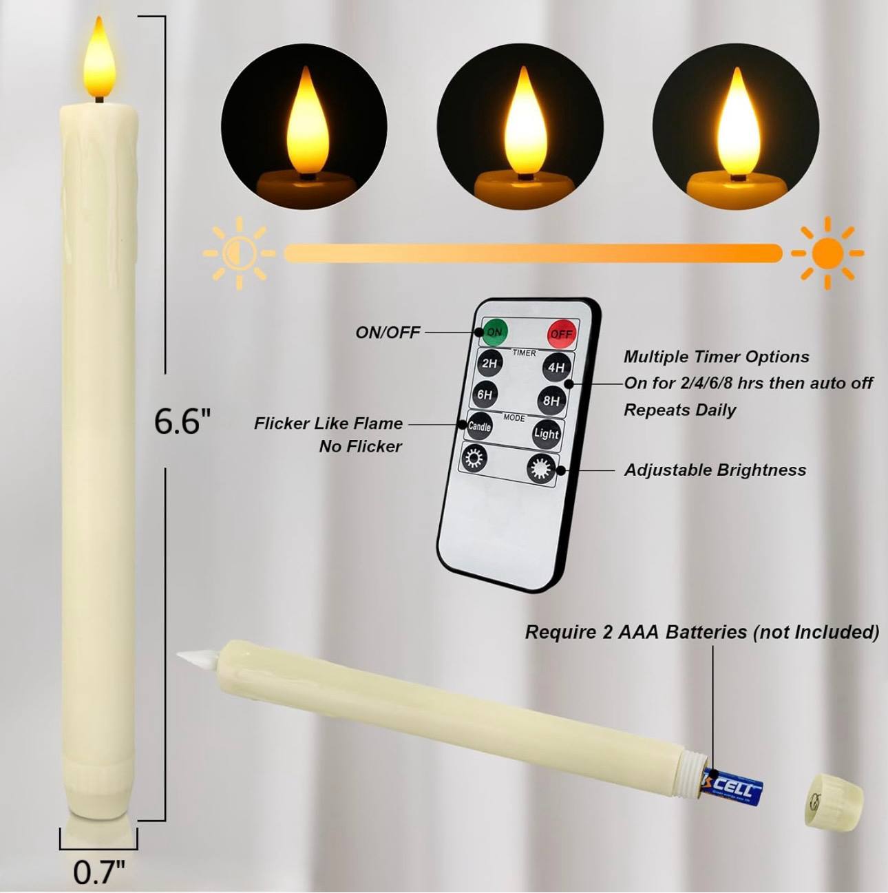 LED Elegant Candle - Set of 6