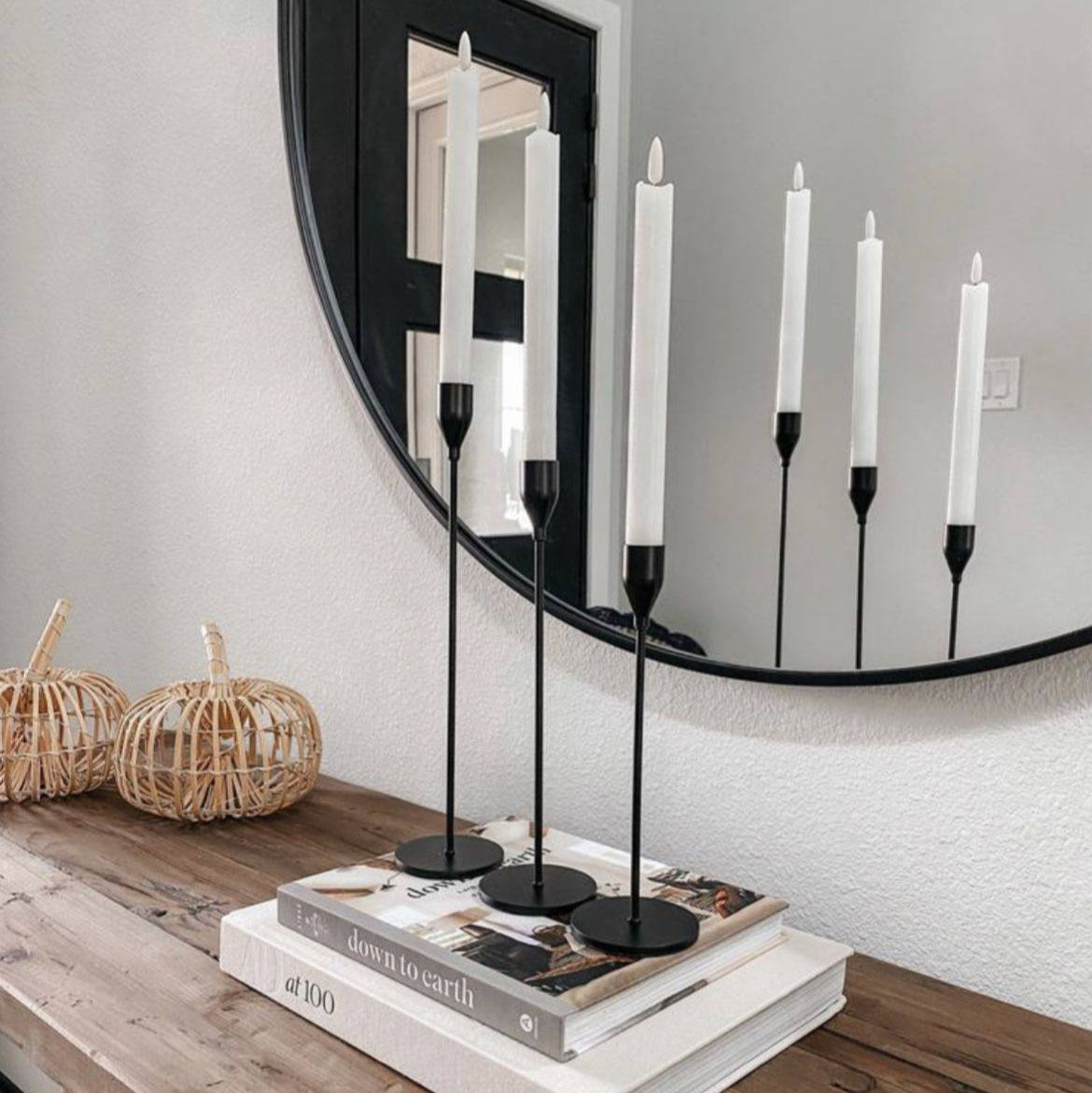 Modern Metal Candle Holders - Set Of 3