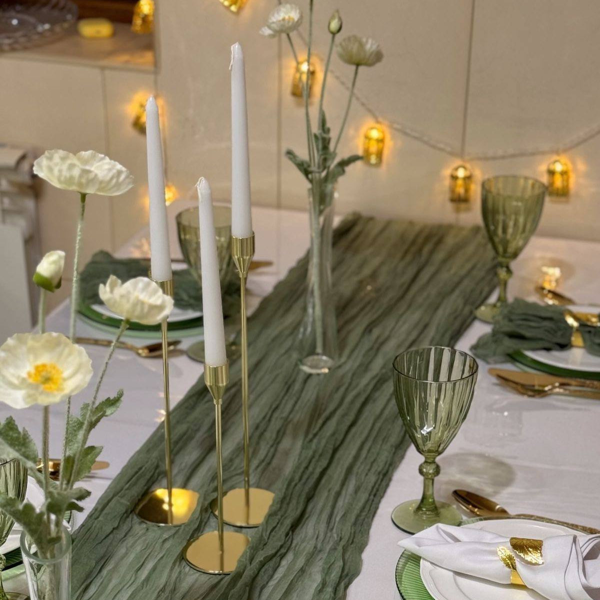 Modern Metal Candle Holders - Set Of 3