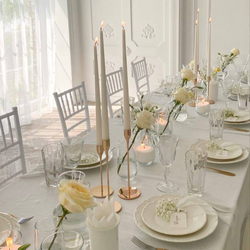 Modern Metal Candle Holders - Set Of 3