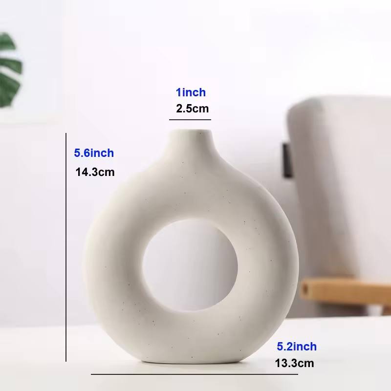 Nordic Donut Ceramic Vase