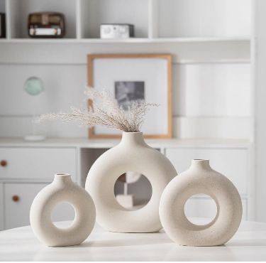 Nordic Donut Ceramic Vase
