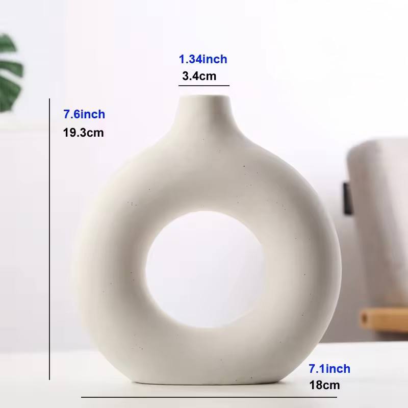Nordic Donut Ceramic Vase