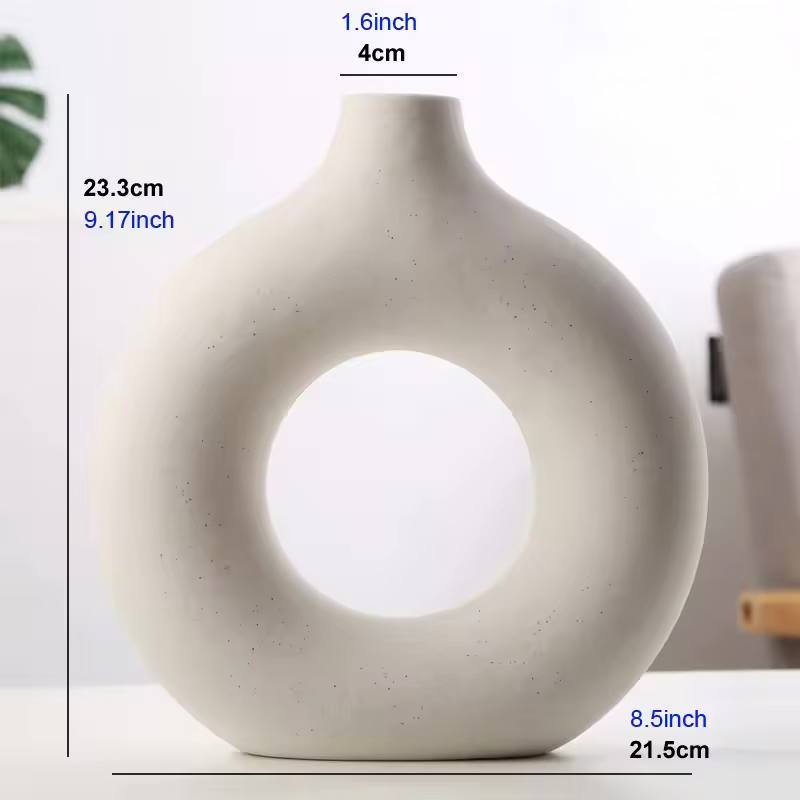 Nordic Donut Ceramic Vase