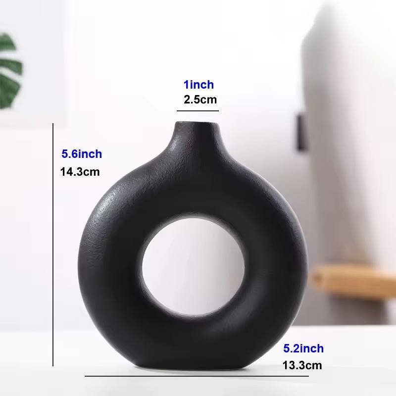 Nordic Donut Ceramic Vase