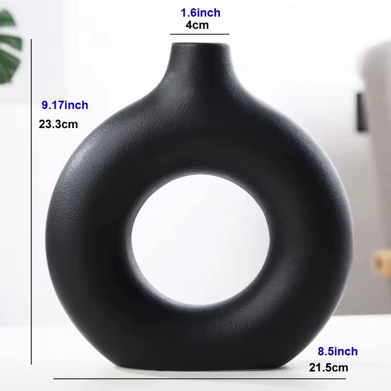 Nordic Donut Ceramic Vase