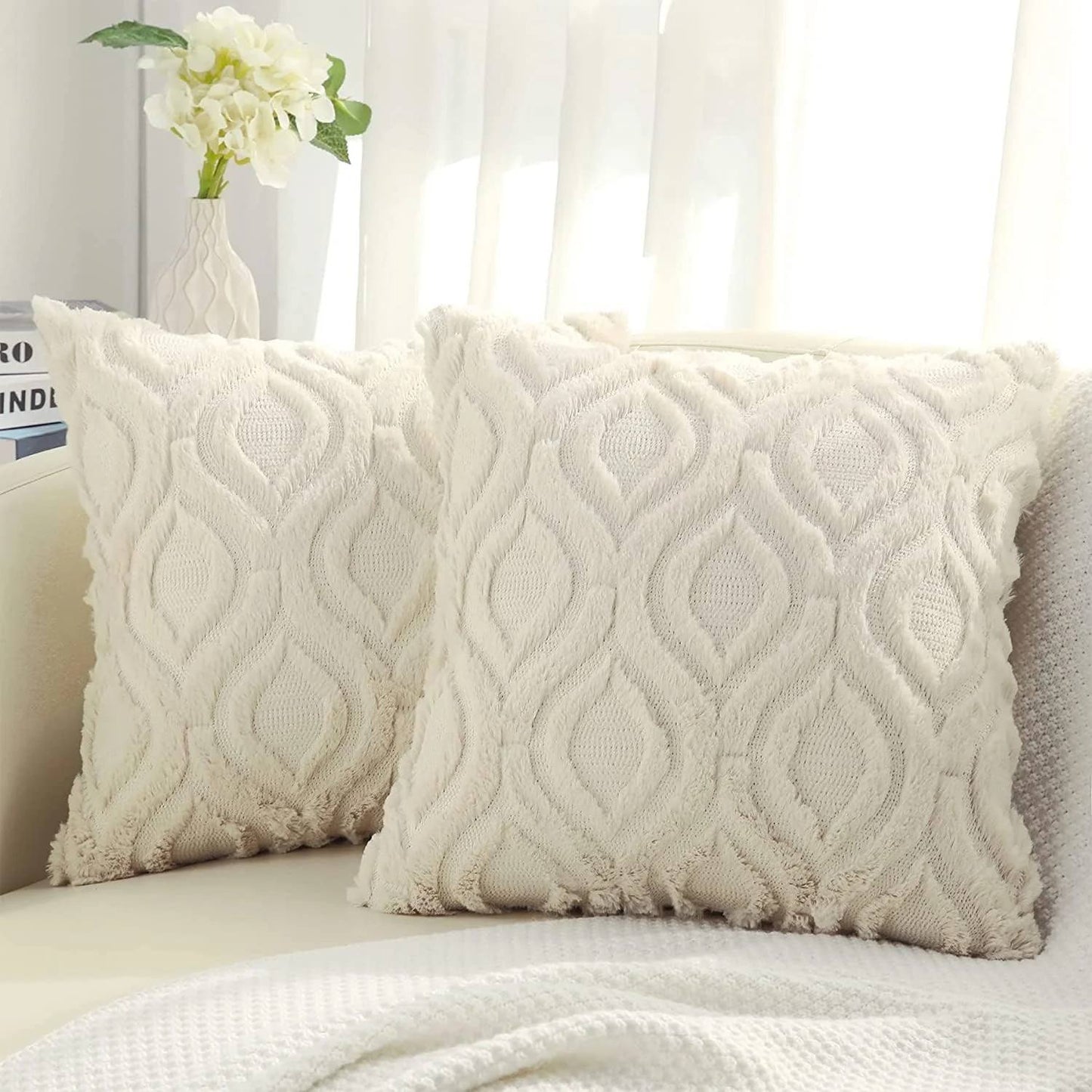 Cozy Textured Cushion Covers - Set of 2