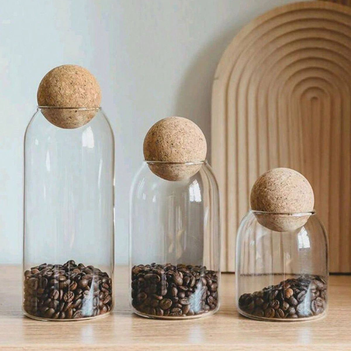 Glass Storage Jars - Set of 3