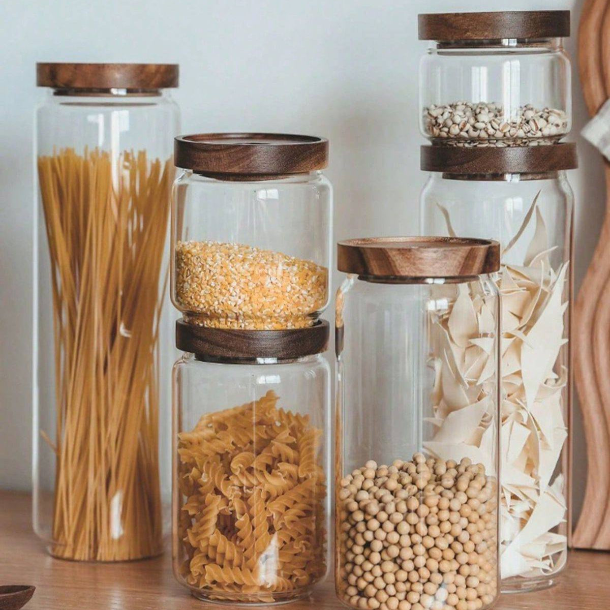 Minimalist Glass Storage Jars - Set of 4