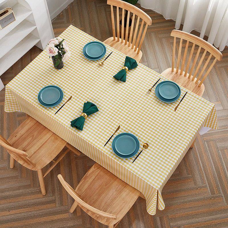 Stylish Checkered Tablecloth