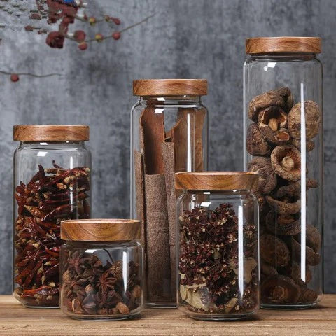 Minimalist Glass Storage Jars - Set of 4