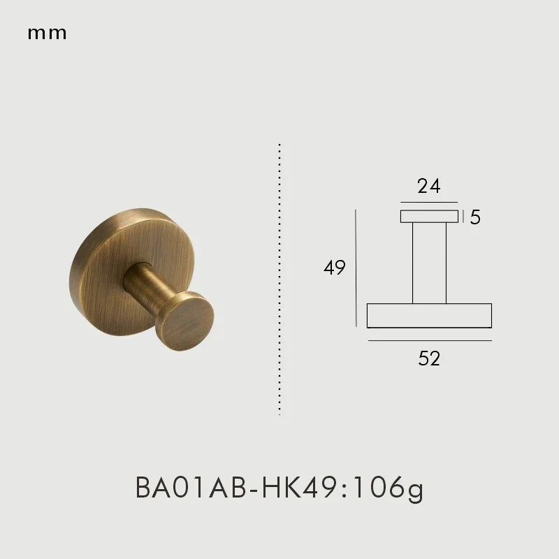 Nordic Brass Towel Rack & Paper Holder