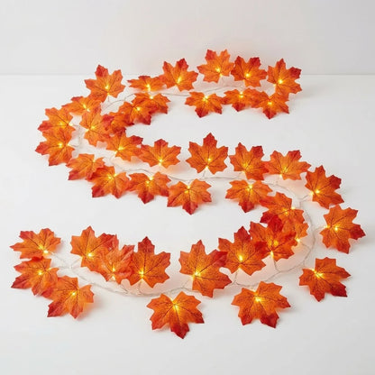 Maple Leaf LED Garland Lights
