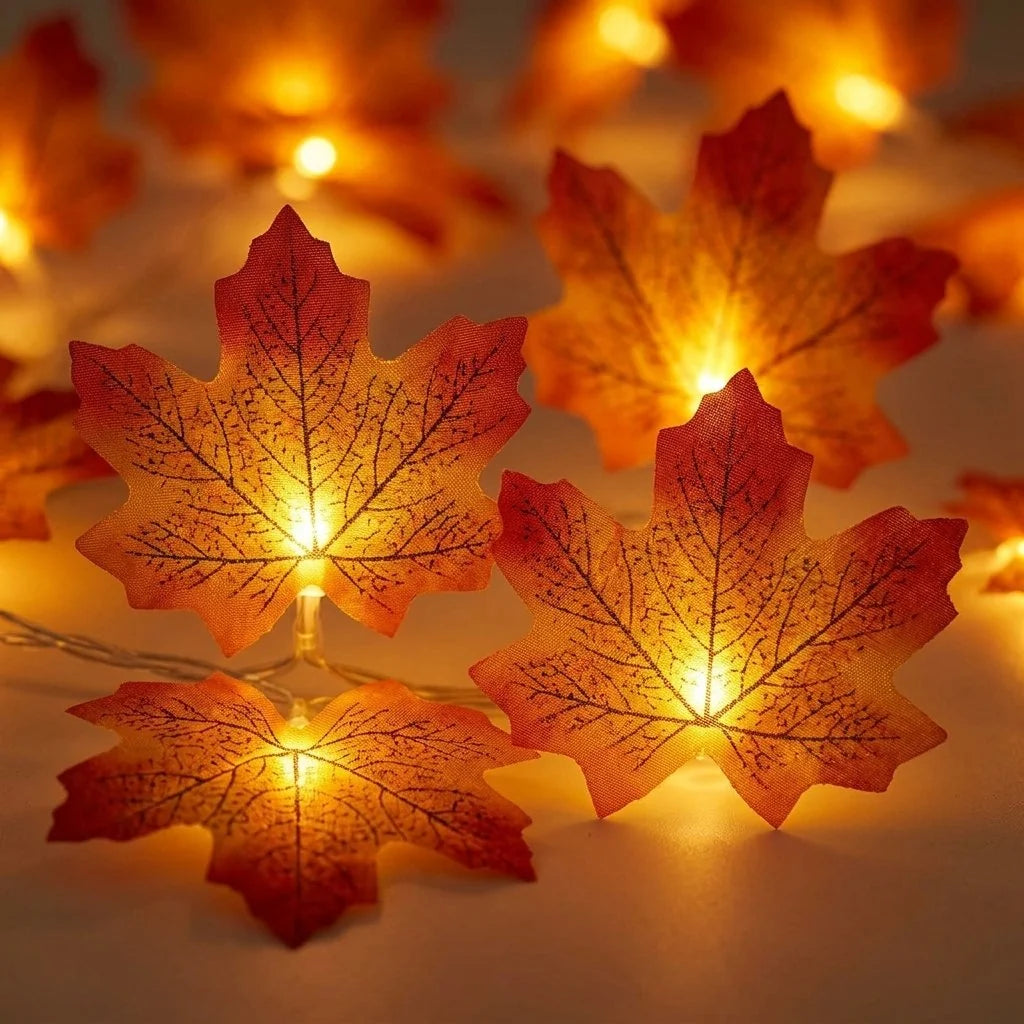 Maple Leaf LED Garland Lights