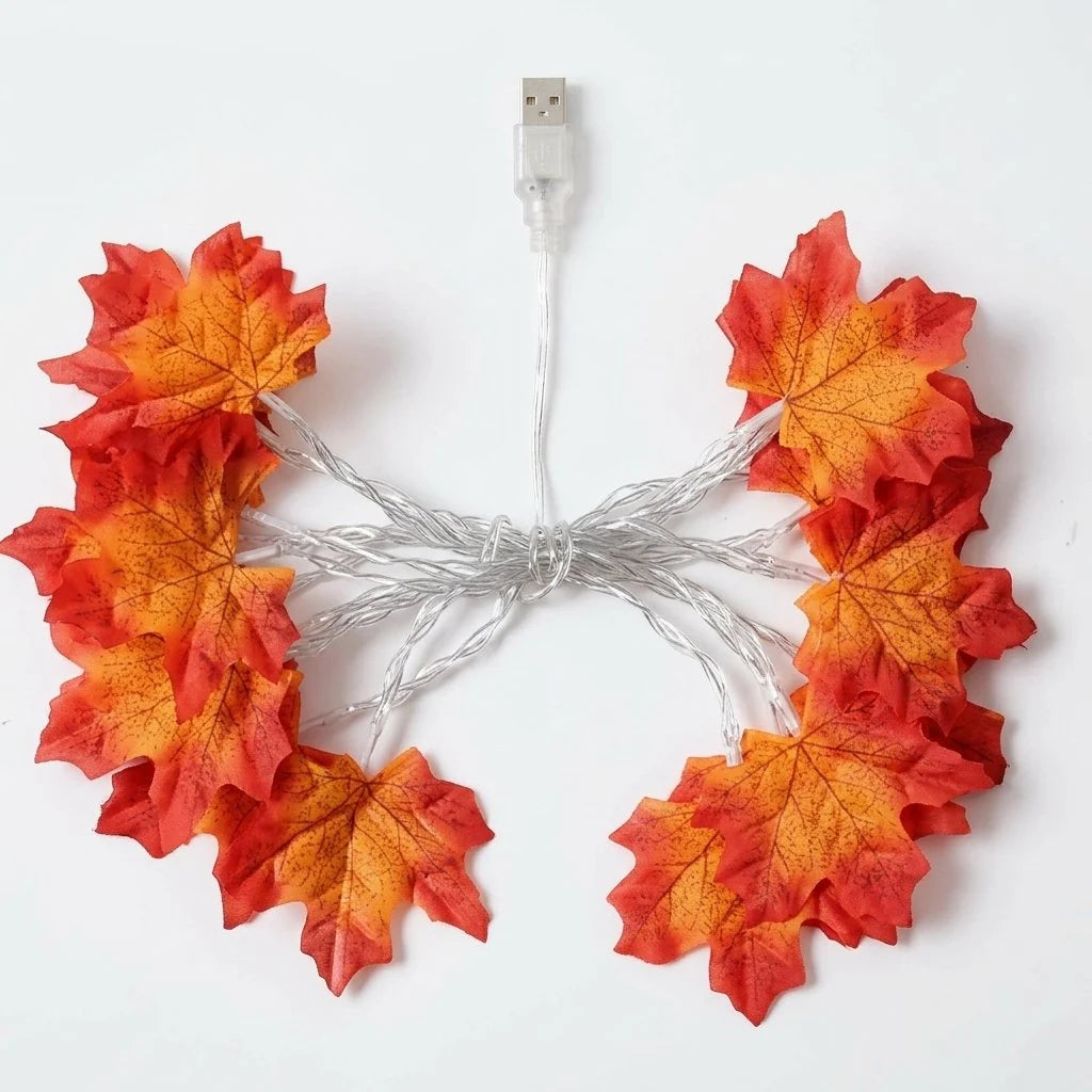 Maple Leaf LED Garland Lights