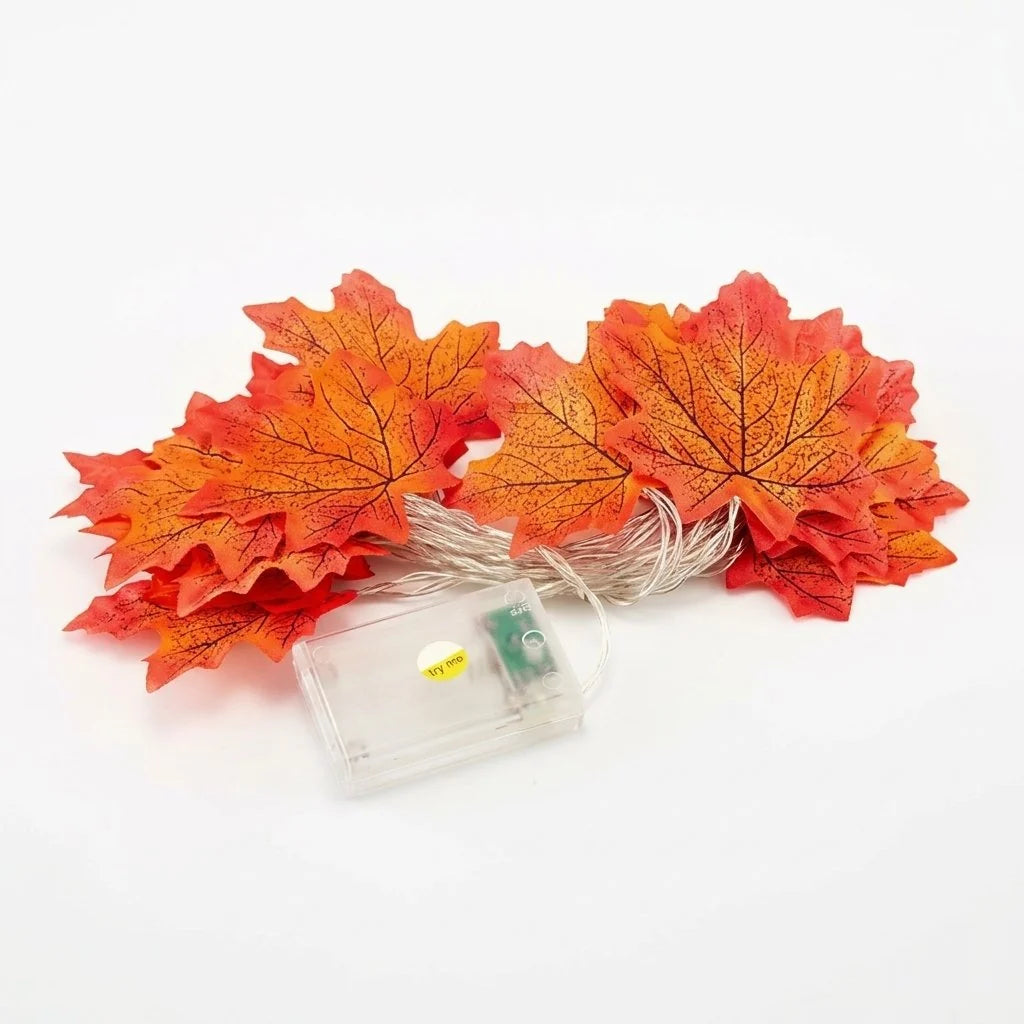 Maple Leaf LED Garland Lights