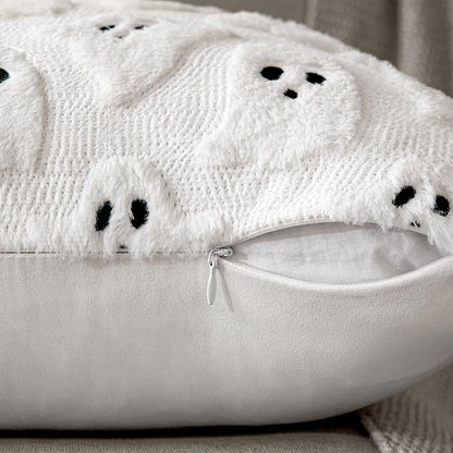 Halloween Skull, Ghost & Pumpkin Cushion Cover