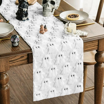 Ghost & Pumpkin Halloween Table Runner