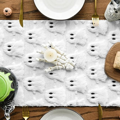 Ghost & Pumpkin Halloween Table Runner