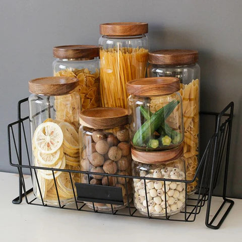 Minimalist Glass Storage Jars - Set of 4
