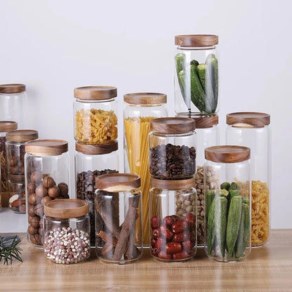 Minimalist Glass Storage Jars - Set of 4