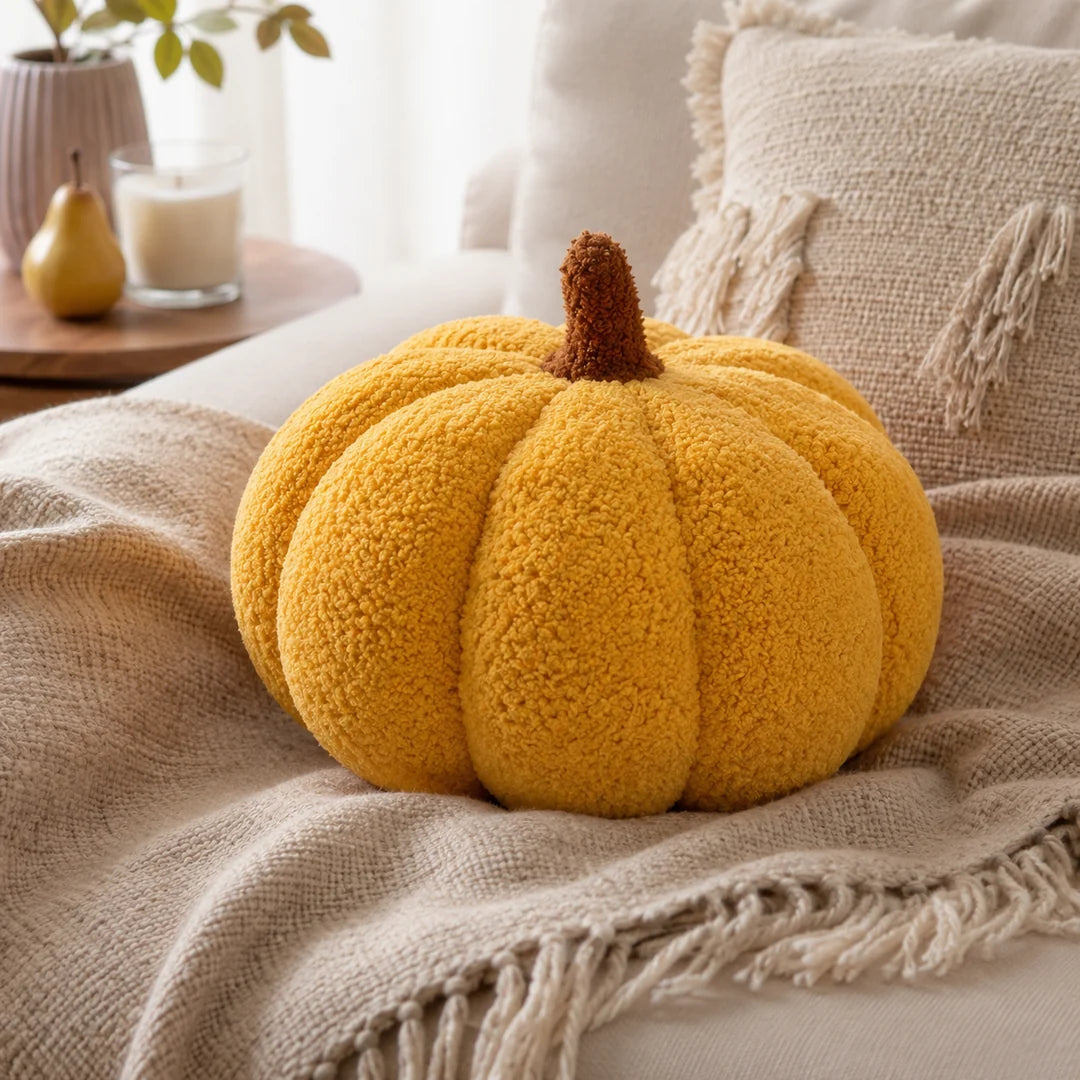 Plush Pumpkin Decorative Cushion