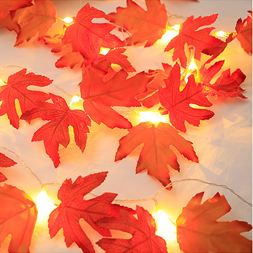 Maple Leaf LED Garland Lights - TheOrivana