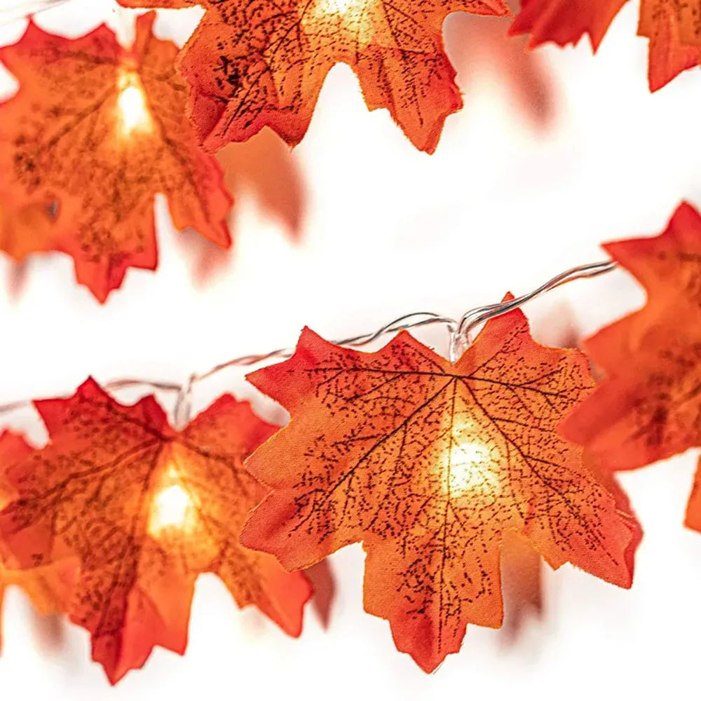 Maple Leaf LED Garland Lights - TheOrivana