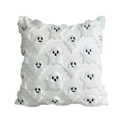 White Mini Ghost Halloween Cushion Cover - TheOrivana
