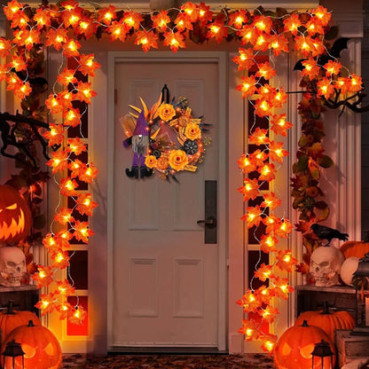 Maple Leaf LED Garland Lights - TheOrivana