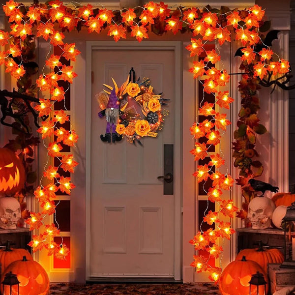 Maple Leaf LED Garland Lights - TheOrivana