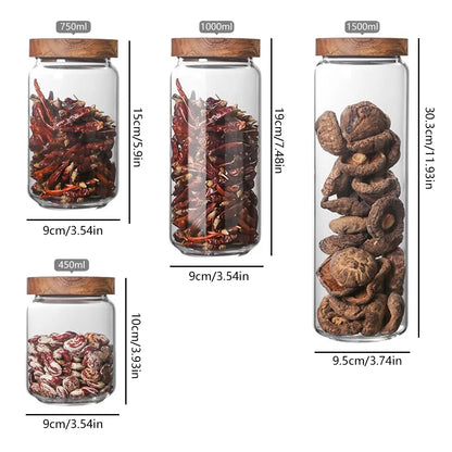 Minimalist Glass Storage Jars - Set of 4