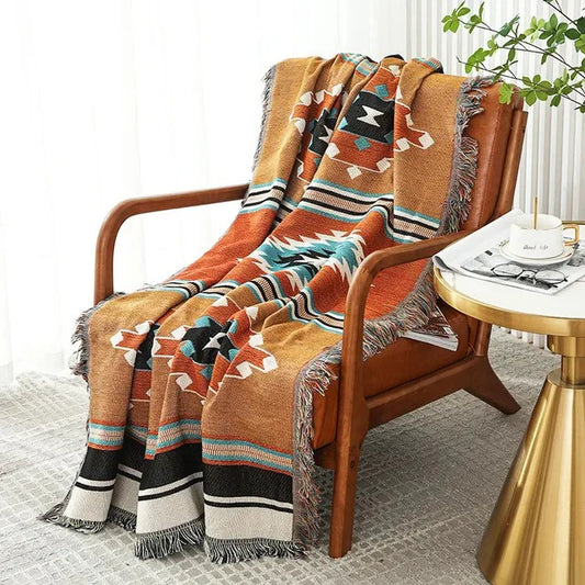 Boho Woven Throw Blanket