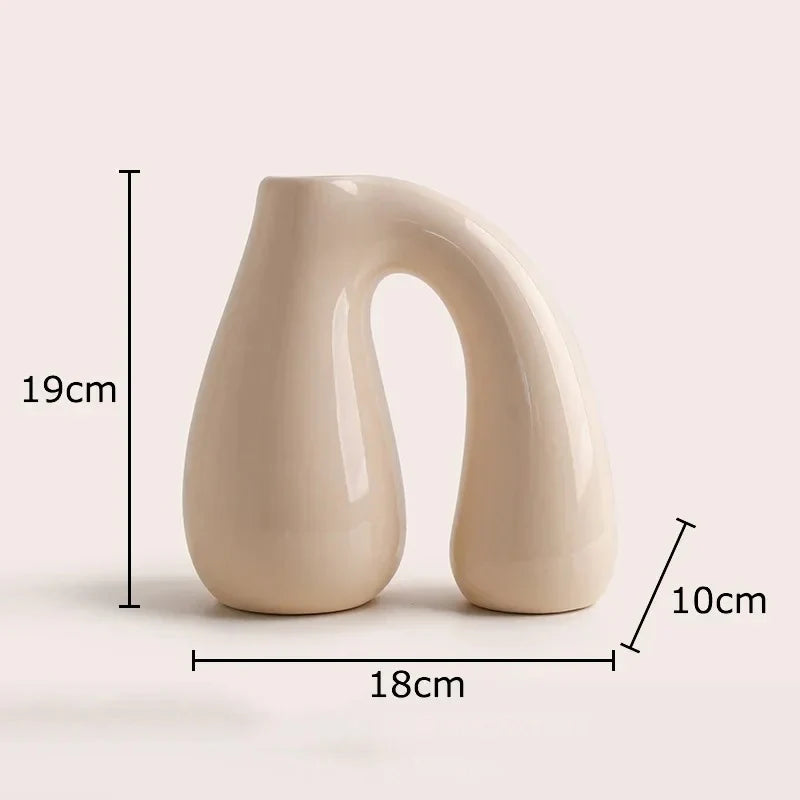 Nami N-Shape Ceramic Vase