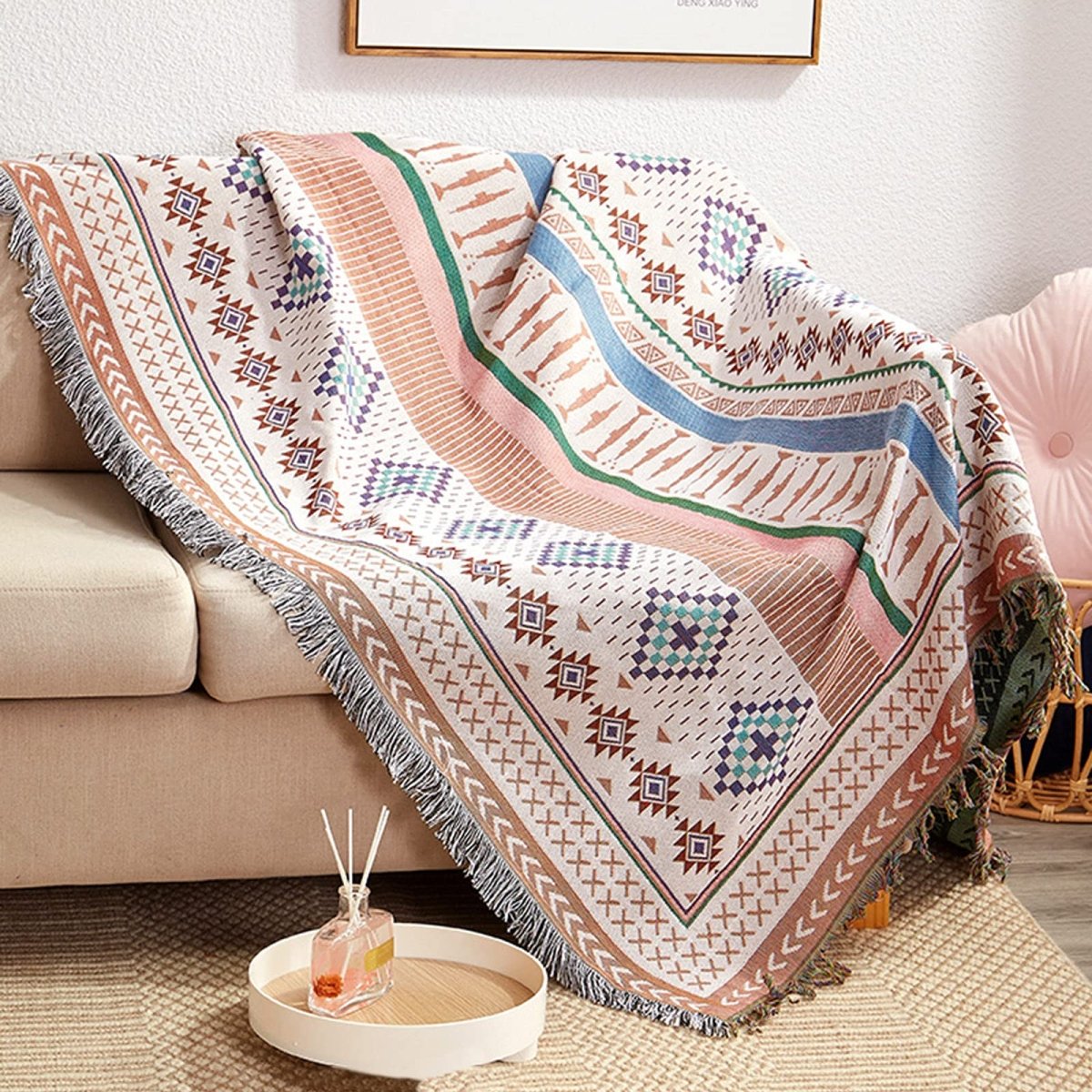 Boho Woven Throw Blanket - TheOrivana