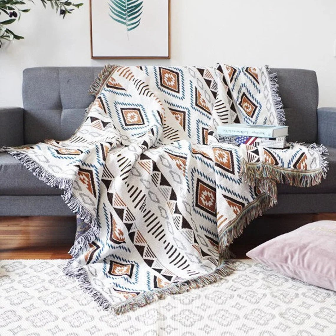 Boho Woven Throw Blanket - TheOrivana