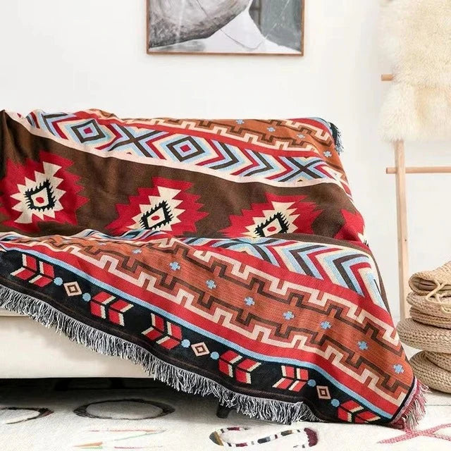 Boho Woven Throw Blanket
