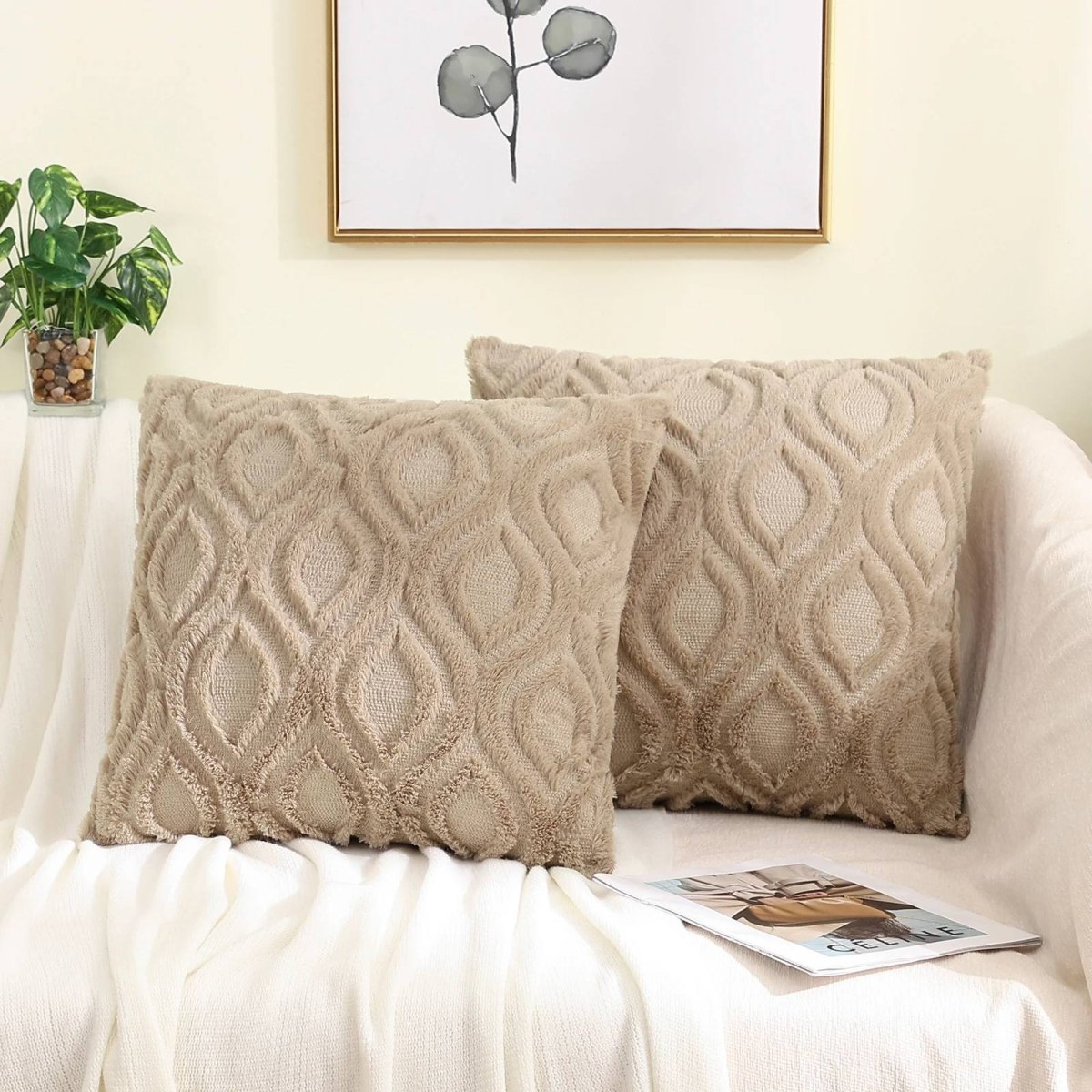 Cozy Textured Cushion Covers - Set of 2 - TheOrivana