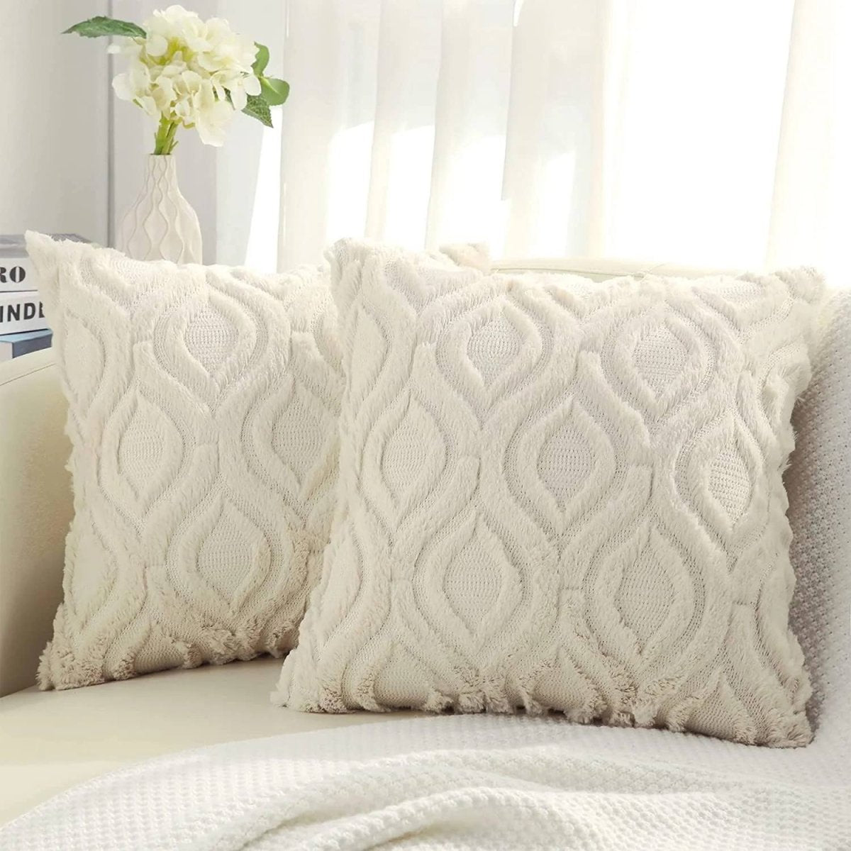 Cozy Textured Cushion Covers - Set of 2 - TheOrivana