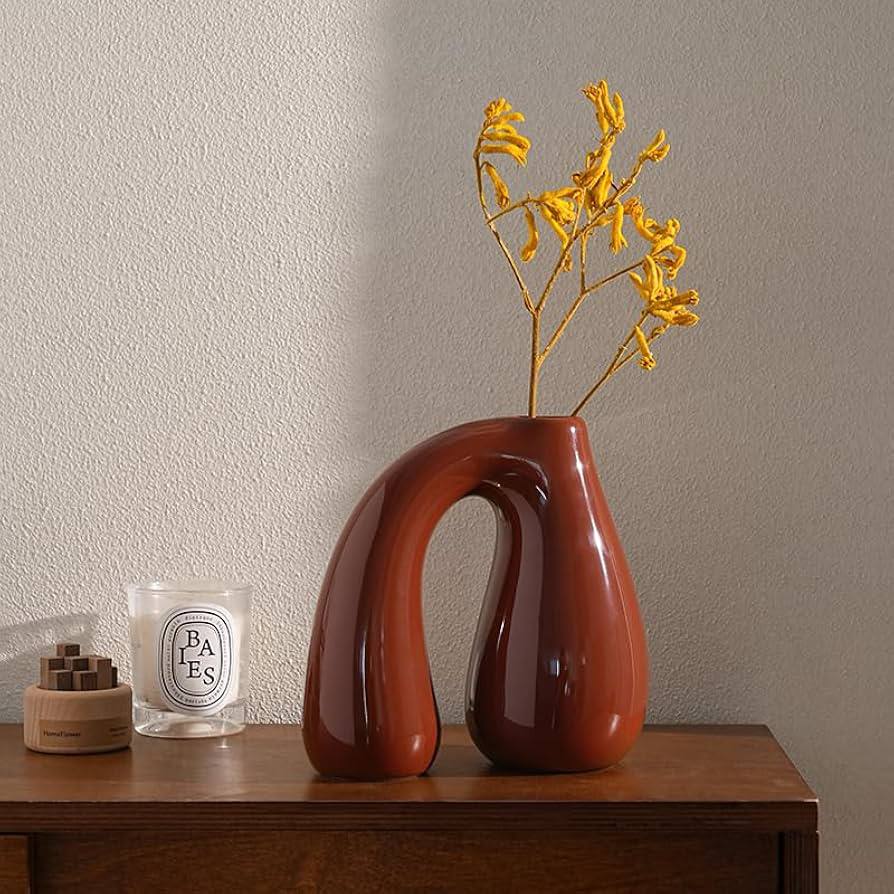 Creative N - Shape Ceramic Vase - TheOrivana