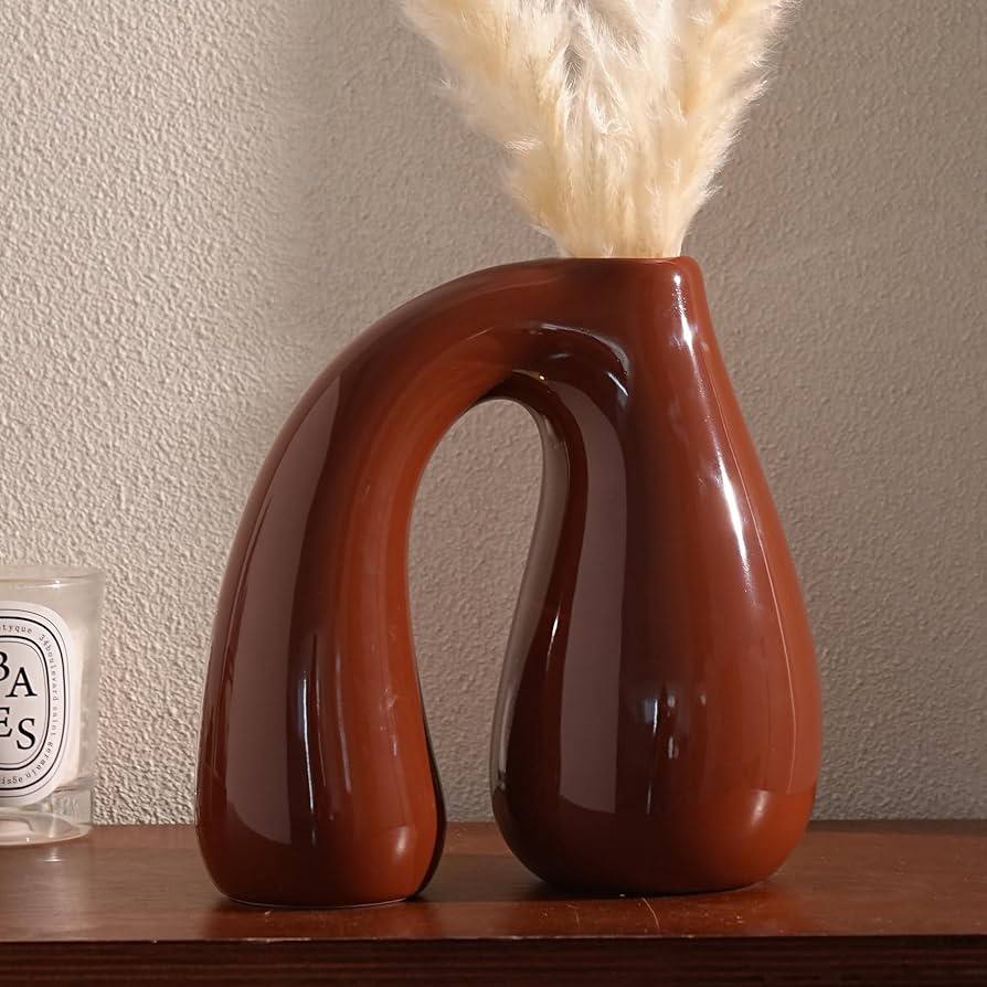 Creative N - Shape Ceramic Vase - TheOrivana