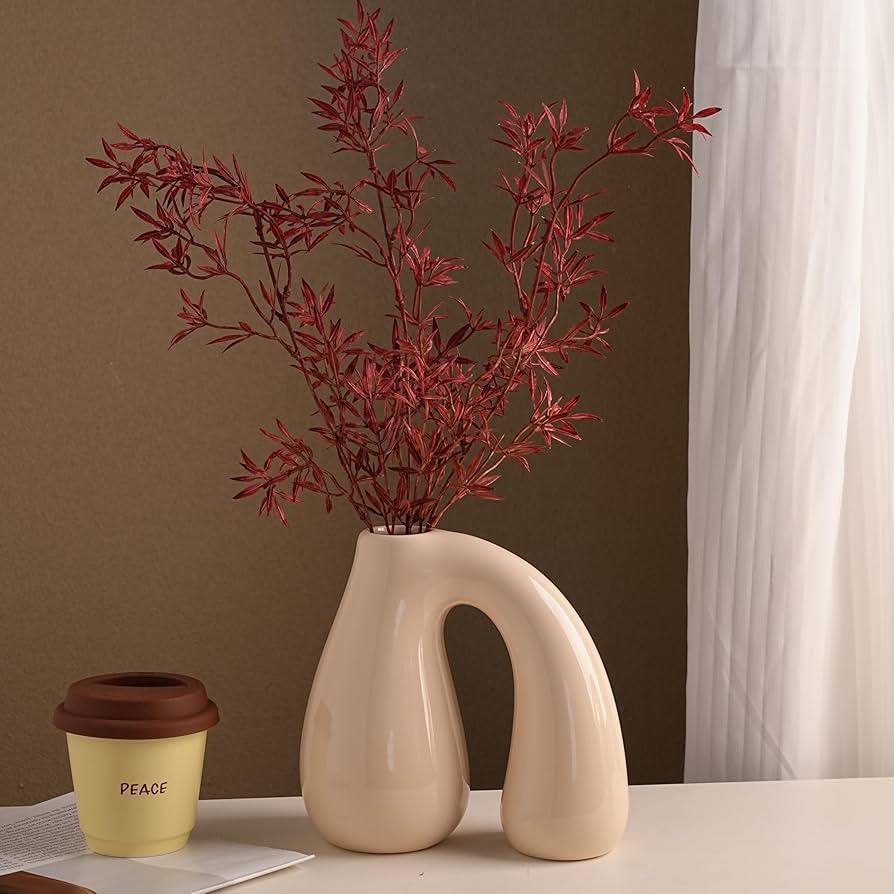 Creative N - Shape Ceramic Vase - TheOrivana