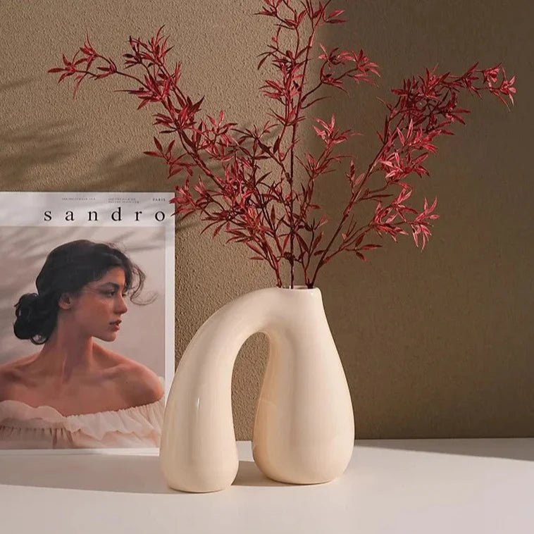 Creative N - Shape Ceramic Vase - TheOrivana