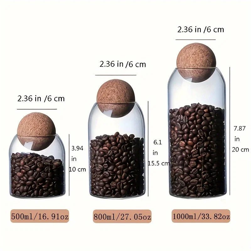 Glass Storage Jars - Set of 3 - TheOrivana