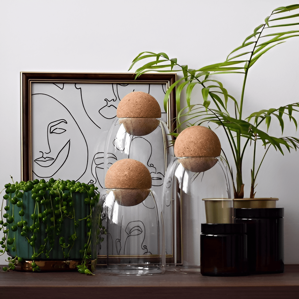Glass Storage Jars - Set of 3 - TheOrivana